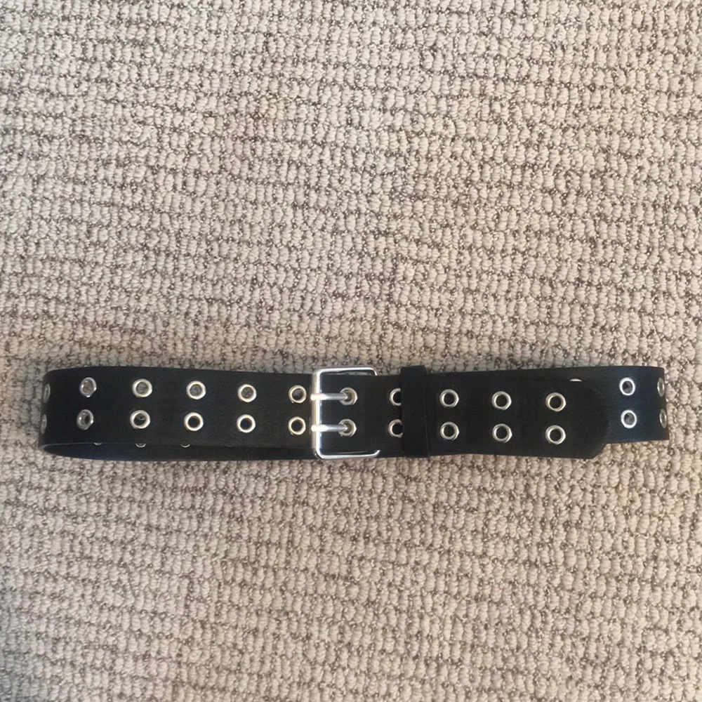 Brandy Melville faux leather grommet belt
